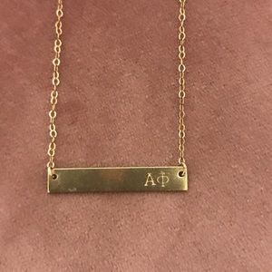 Alpha Phi Bar Necklace
